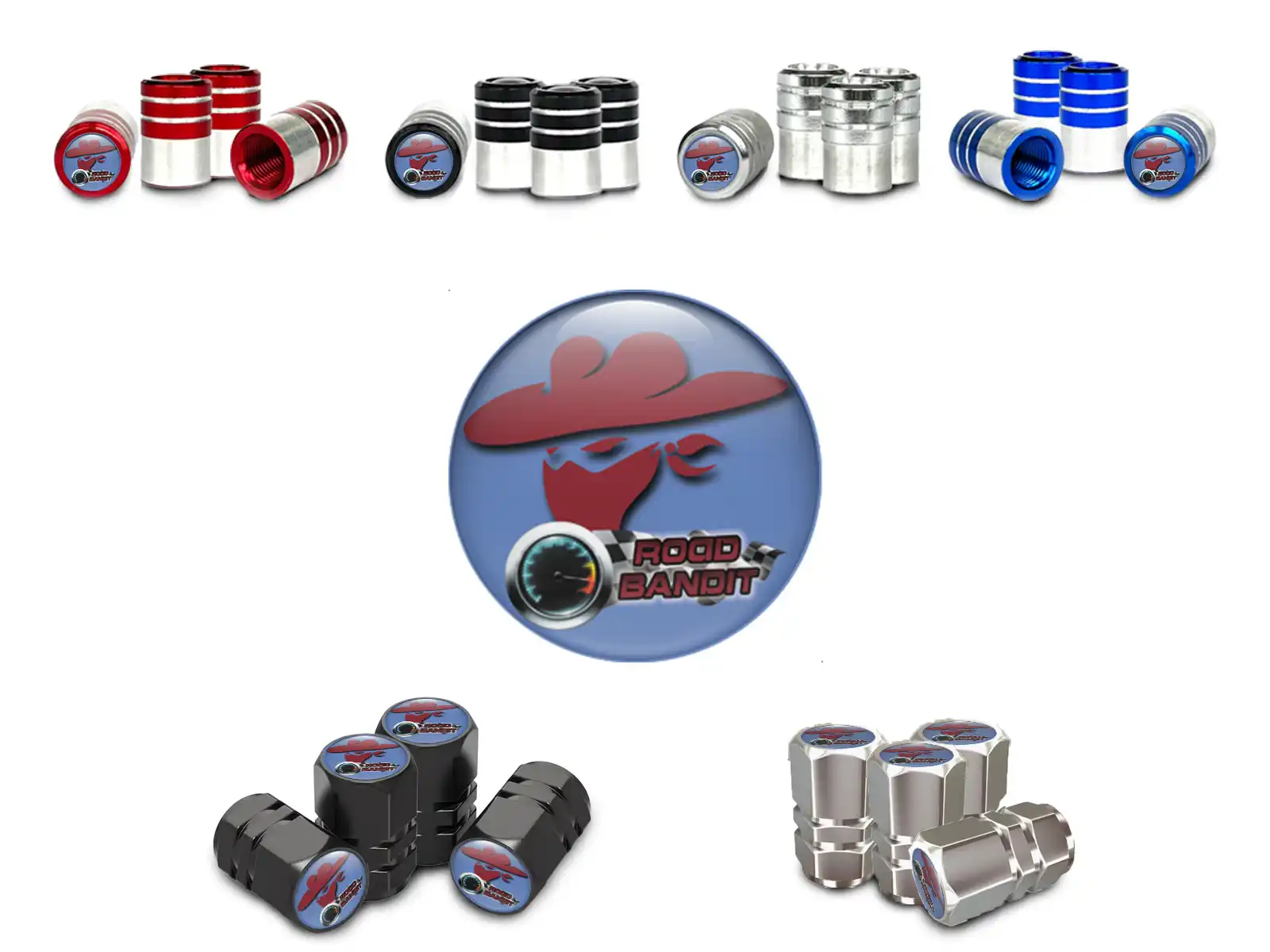 Tyre Valve Covers for Car Domed Design Style